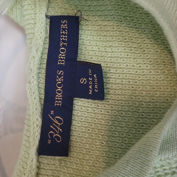 BROOKS BROTHERS 365 Lime Green Cotton Thermal Kangaroo Pocket Hoodie - Picture 2 of 12